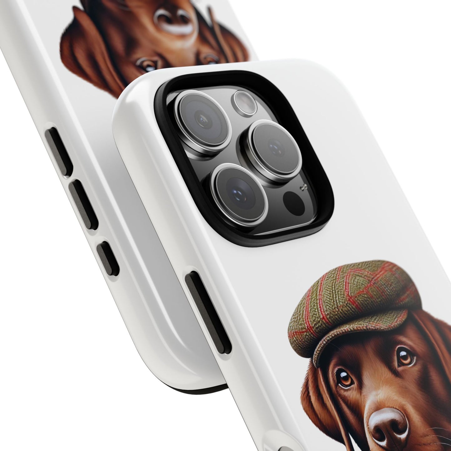 Labrador Wearing a Tweed Flat Cap - Tough Phone Case