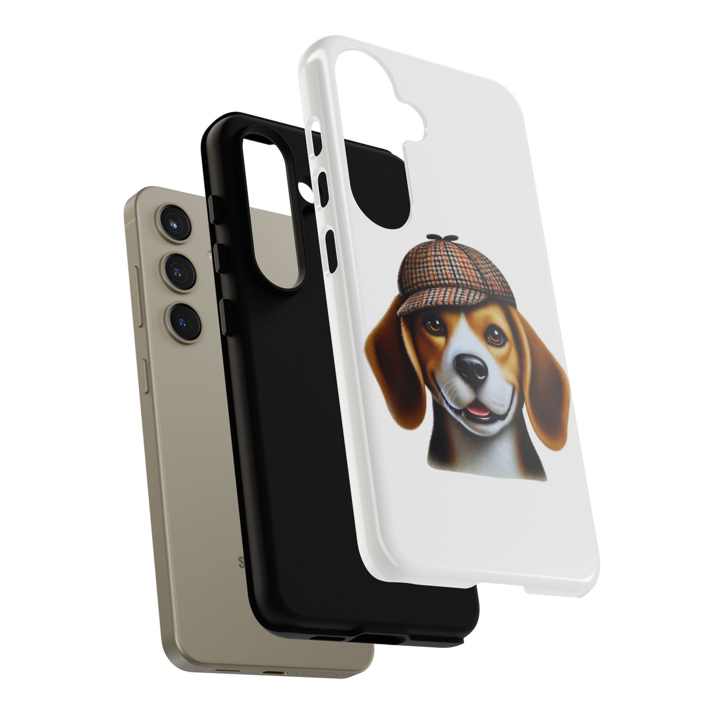 Beagle Wearing a Deerstalker Hat - Tough Phone Case