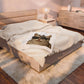 American Shorthair Silver Tabby Wearing Sunglasses - Sherpa Blanket