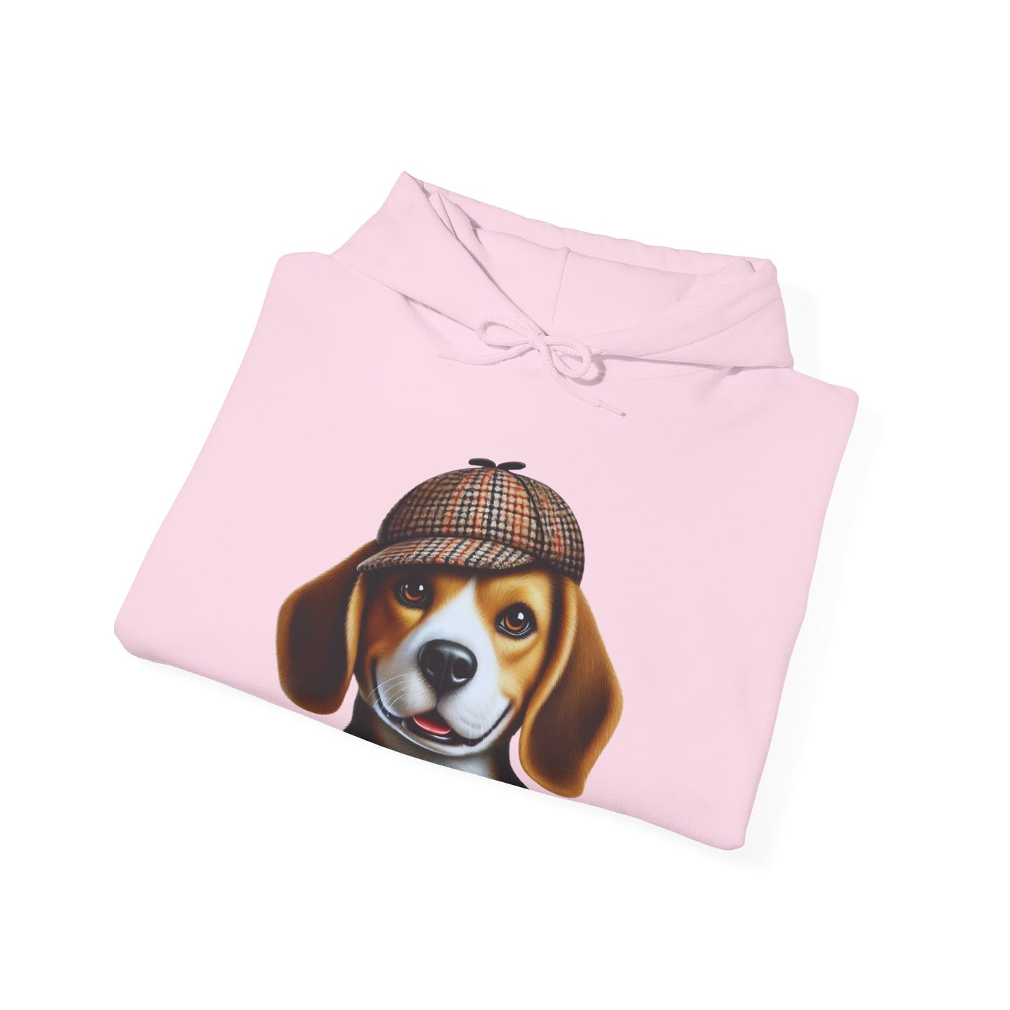 Smiling Beagle Wearing Deerstalker Hat - Adult Hoodie - Too Cute Pets