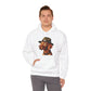 Dashing Vizsla Wearing Campaign Hat - Adult Hoodie - Too Cute Pets