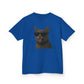 Gray Cat Wearing Sunglasses Kids Tee
