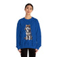 Husky in Fur Trappers Hat - Adult Crewneck Sweatshirt - Too Cute Pets