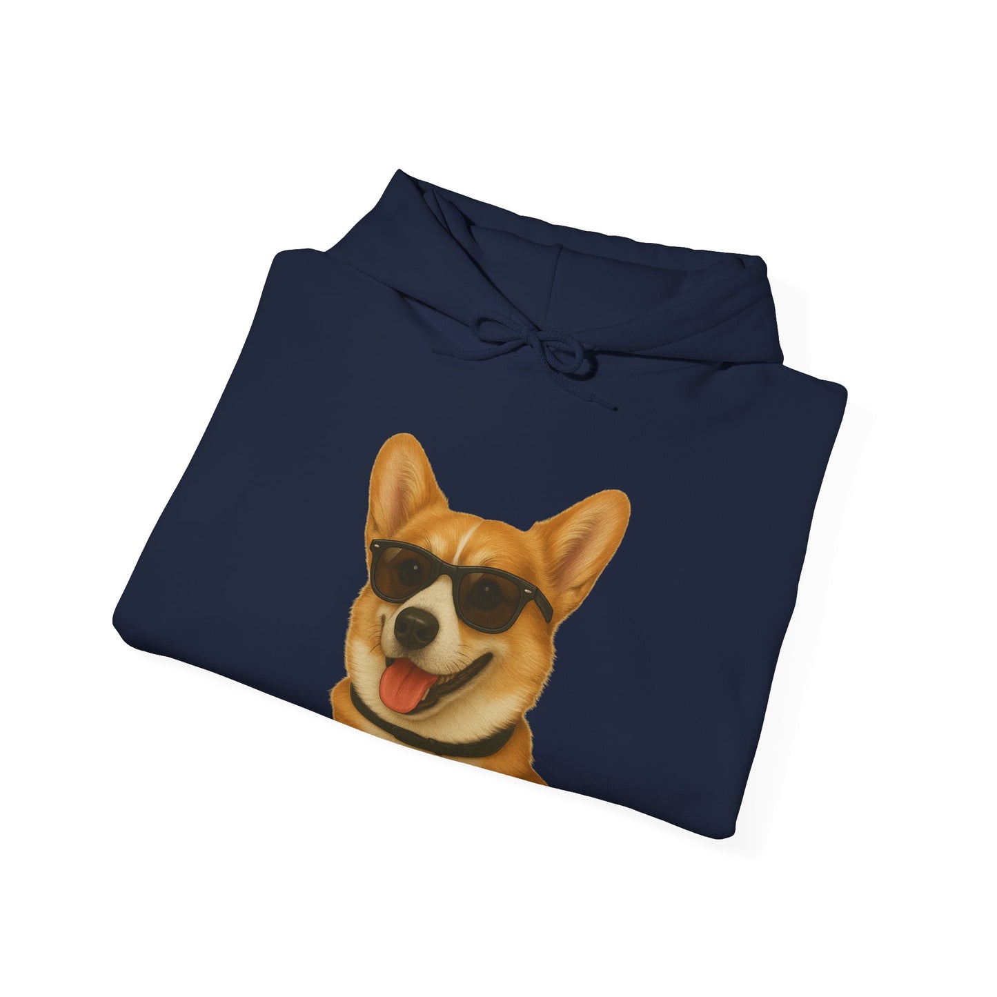 Corgi Wearing Sunglasses - Adult Hoodie