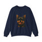 Yorkshire Terrier Wearing Sunglasses - Adult Crewneck Sweatshirt