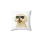 Maltese Wearing Sunglasses - Throw Pillow
