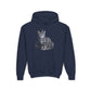Tabby Wearing Top Hat - Youth Hoodie - Too Cute Pets
