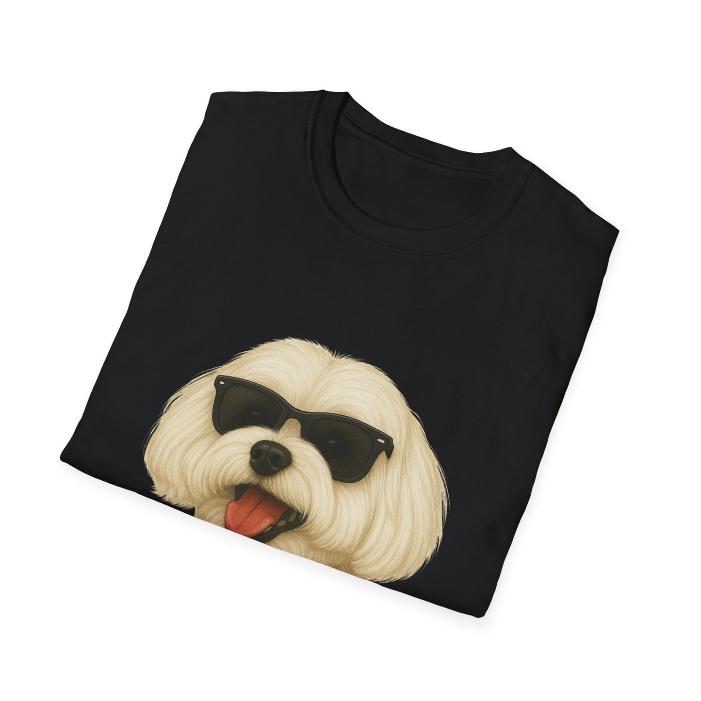 Maltese Wearing Sunglasses - Adult T-Shirt