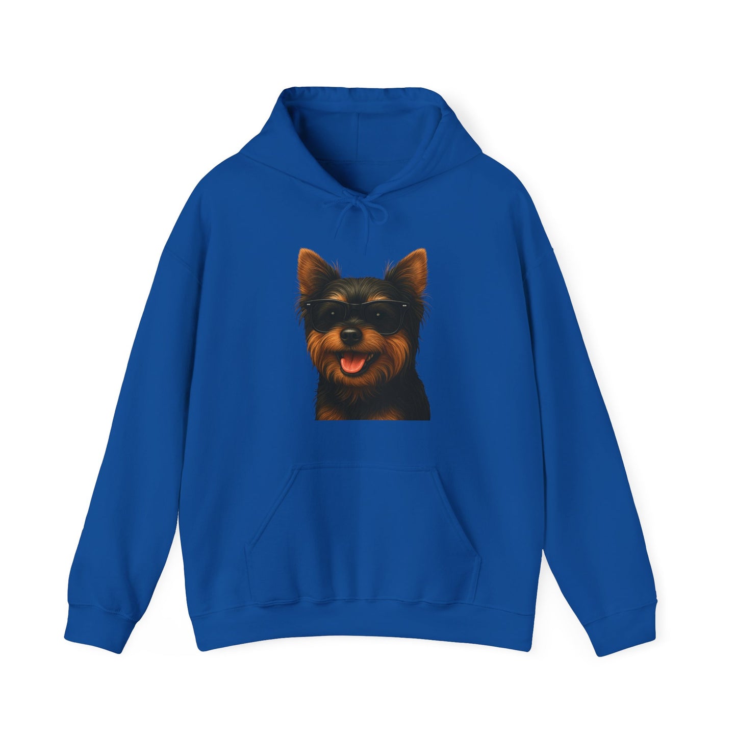 Yorkshire Terrier Wearing Sunglasses - Adult Hoodie