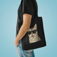 American Shorthair Silver Tabby Wearing Sunglasses Cotton Tote Bag