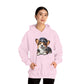 Cute Corgi Wearing A Train Conductors Hat - Adult Hoodie - Too Cute Pets