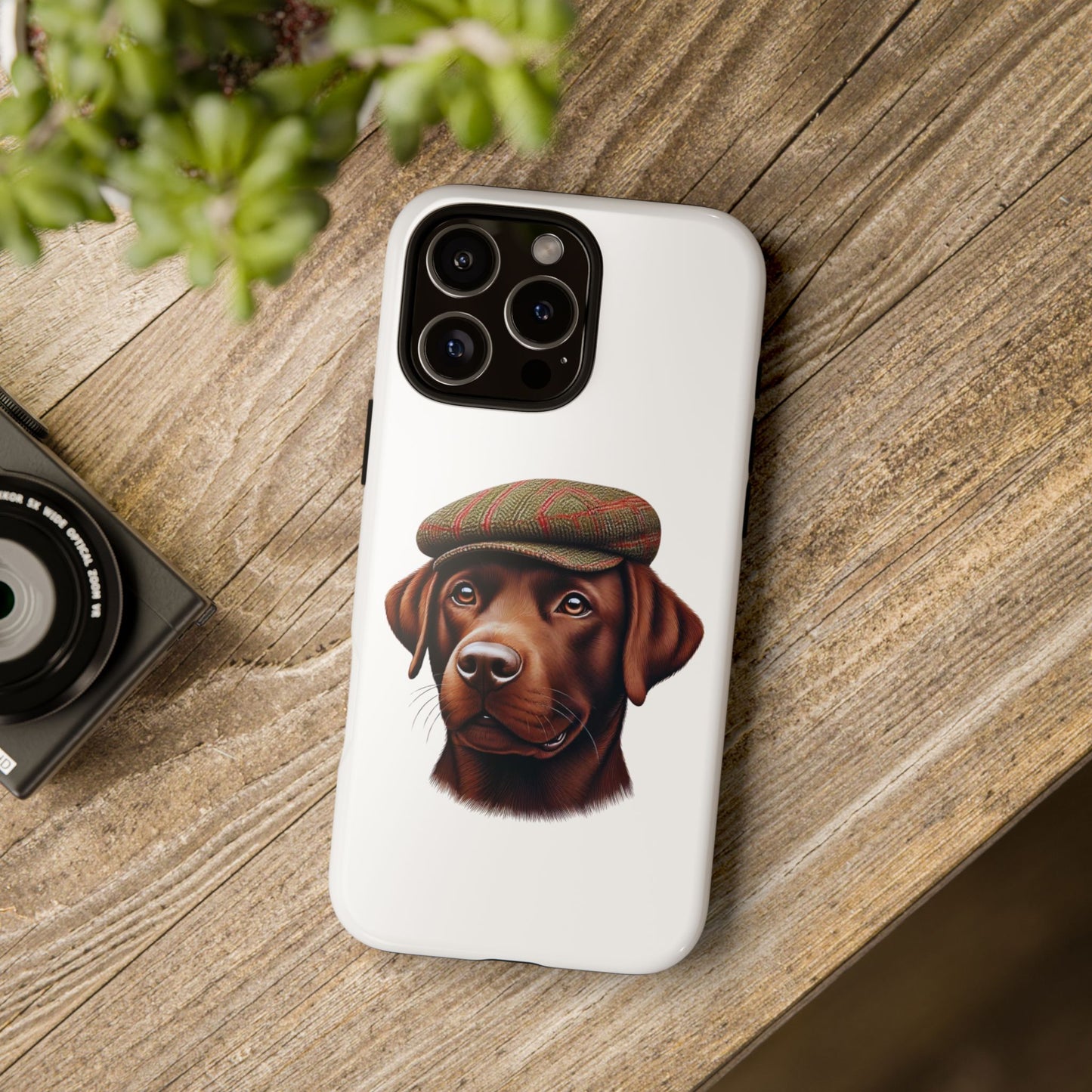 Labrador Wearing a Tweed Flat Cap - Tough Phone Case
