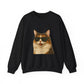 Calico Cat Wearing Sunglasses - Adult Crewneck Sweatshirt
