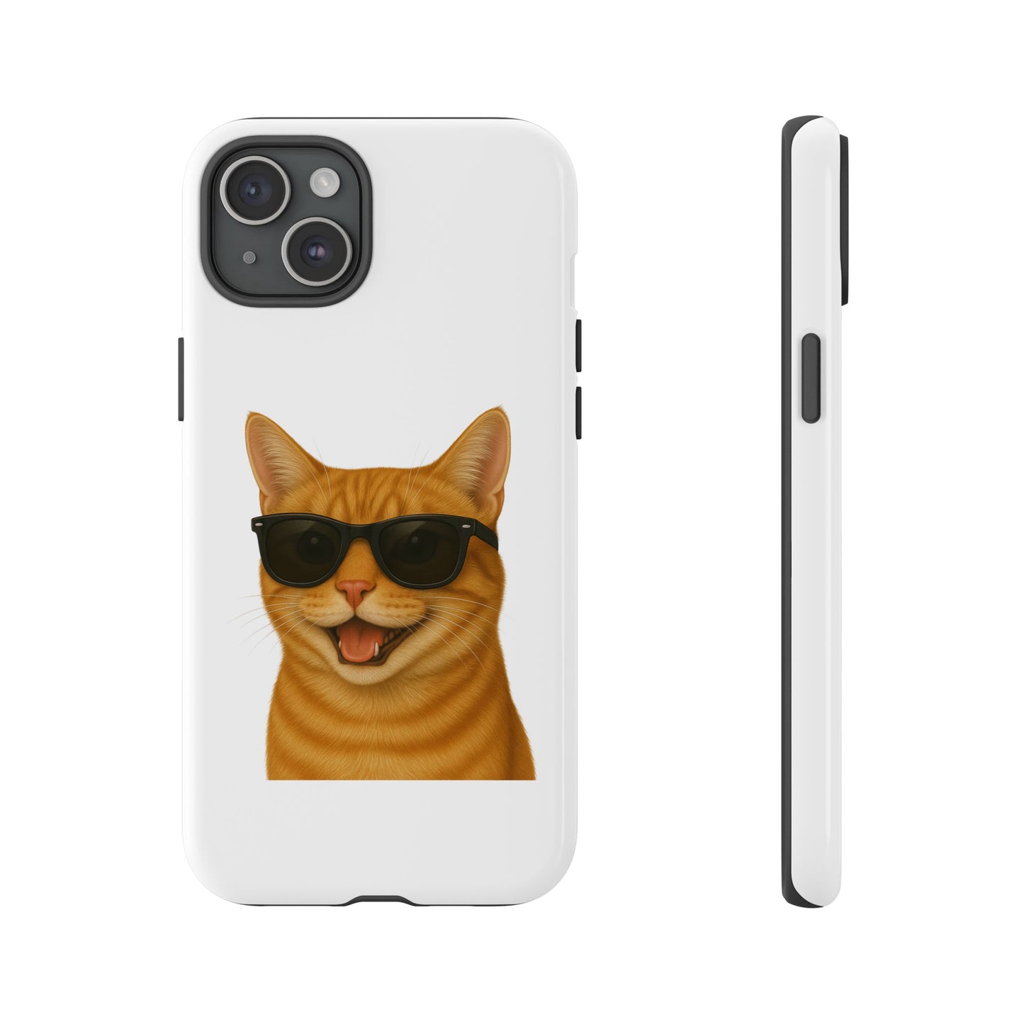 Orange Tabby Cat Wearing Sunglasses - Tough Phone Case