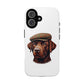 Labrador Wearing a Tweed Flat Cap - Tough Phone Case