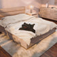 Gray Cat Wearing Sunglasses - Sherpa Blanket