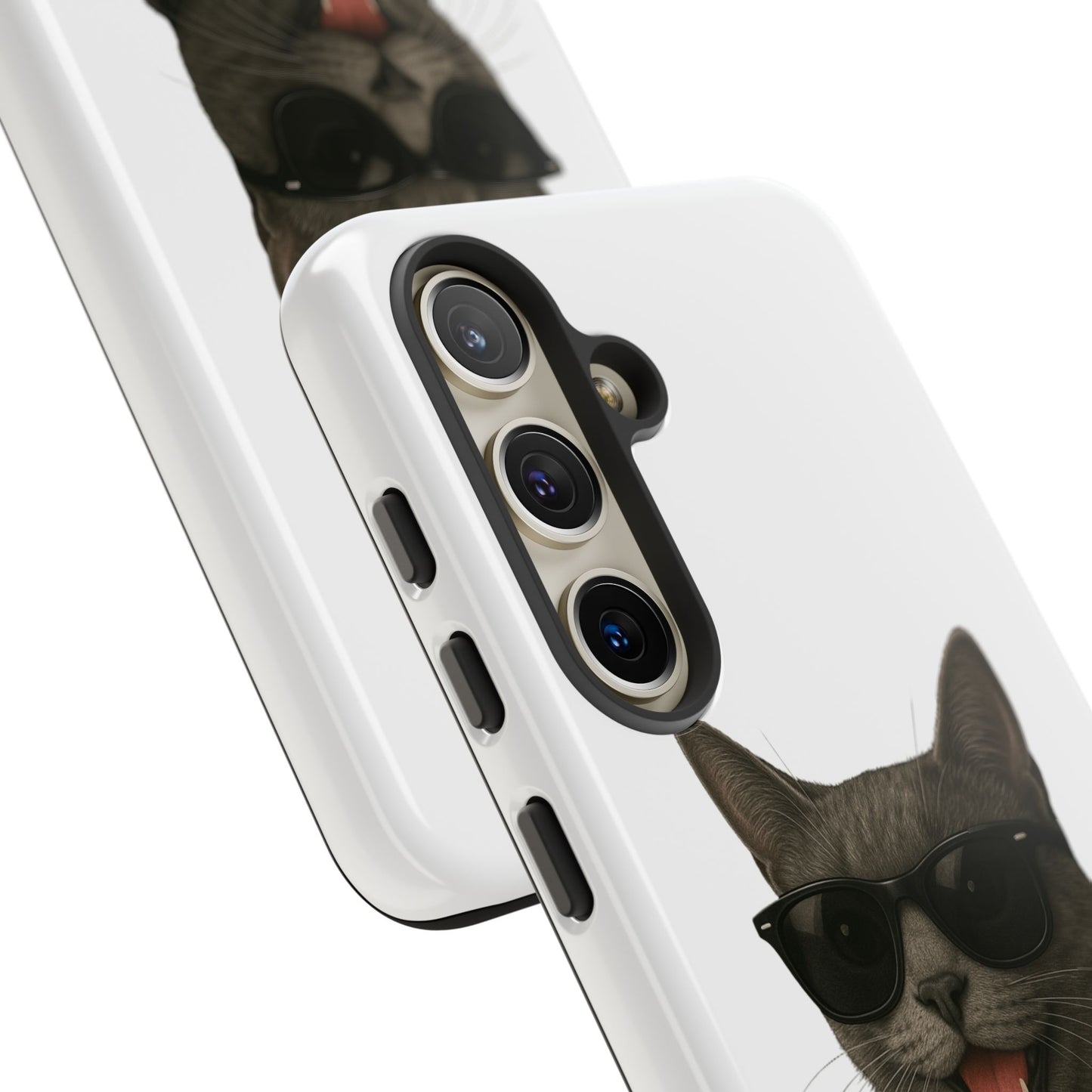 Gray Cat Wearing Sunglasses - Tough Phone Case