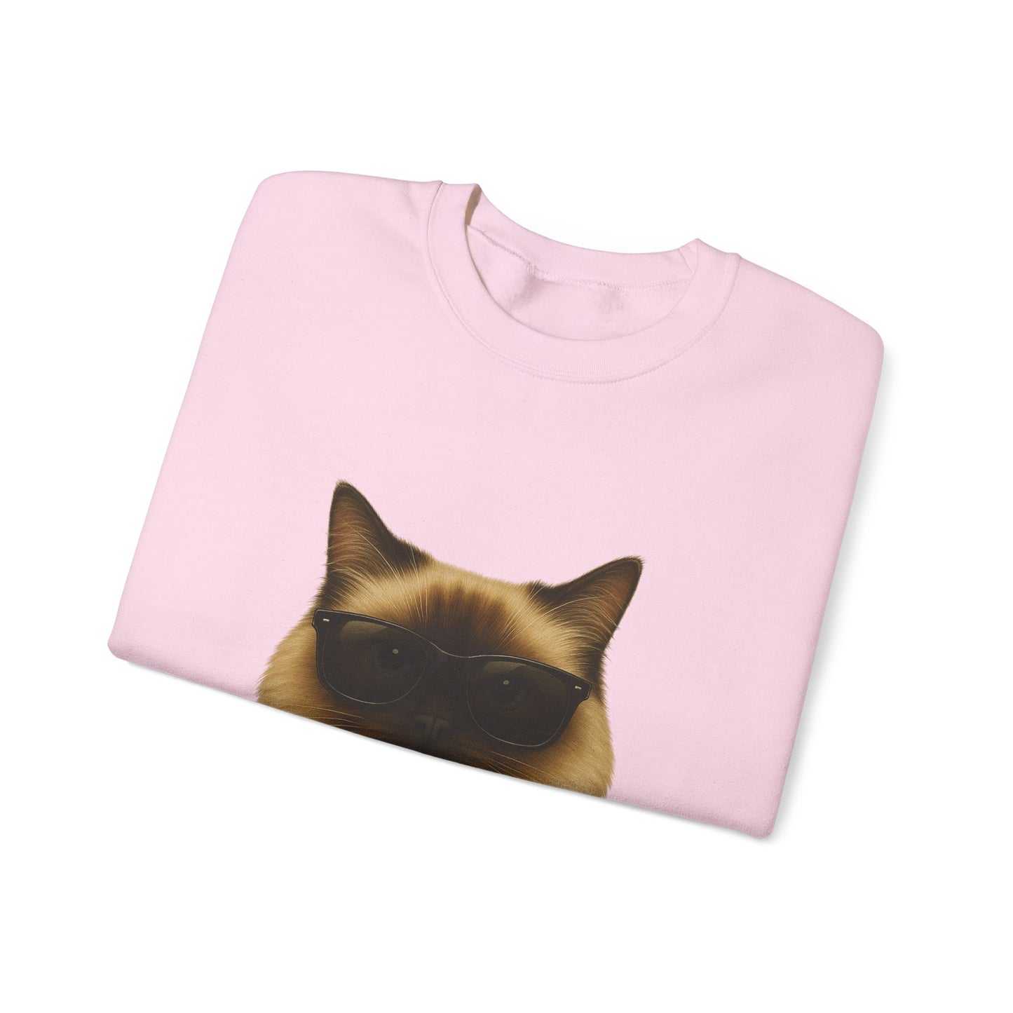 Ragdoll Cat Wearing Sunglasses - Adult Crewneck Sweatshirt