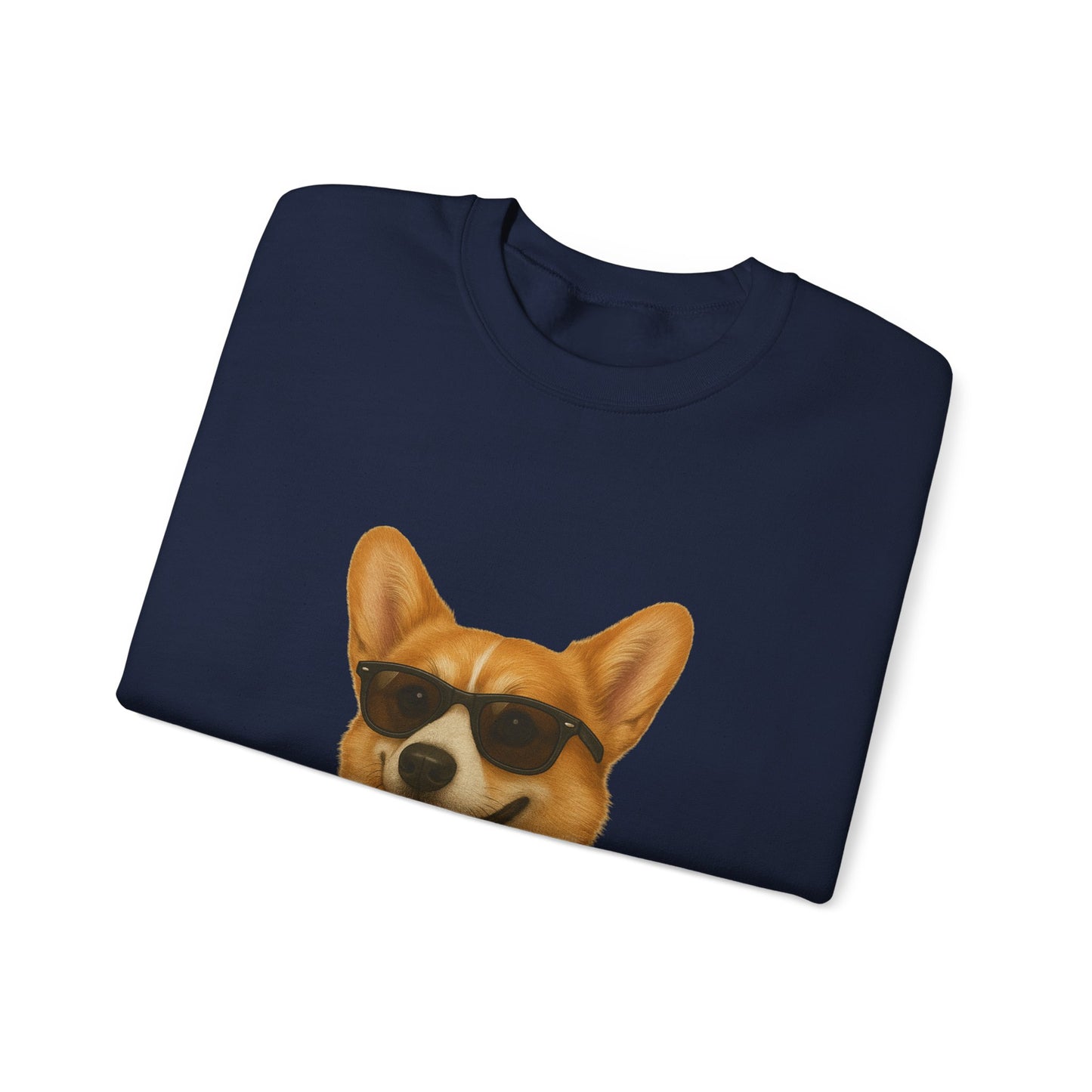 Corgi Wearing Sunglasses - Adult Crewneck Sweatshirt
