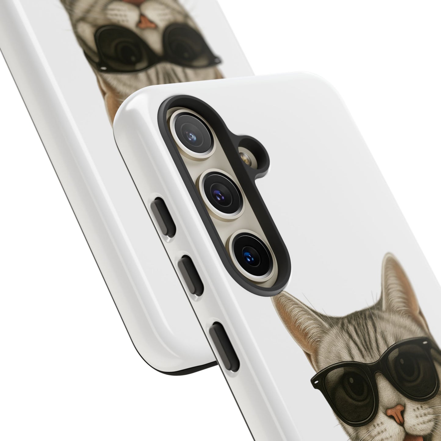 American Shorthair Silver Tabby Wearing Sunglasses - Tough Phone Case