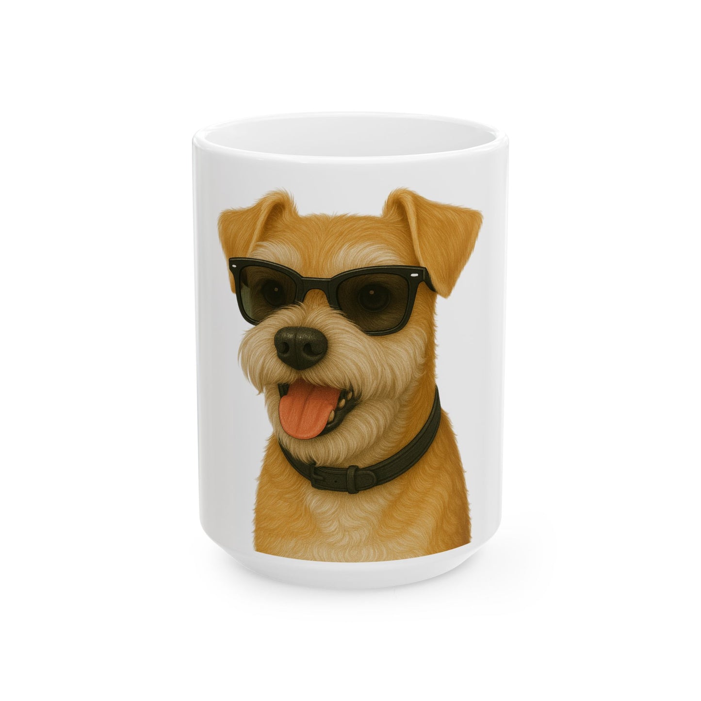 Miniature Schnauzer Wearing Sunglasses Ceramic Mug