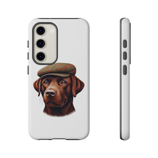 Labrador Wearing a Tweed Flat Cap - Tough Phone Case