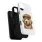 Golden Retriever Wearing a Newsboy Cap - Tough Phone Case