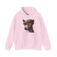 Basenji Wearing Tweed Flat Cap - Adult Hoodie - Too Cute Pets