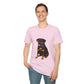Dog Lover Unisex T-Shirt featuring Lab and Rottweiler Mix 'Pumpkin' by Too Cute Pets