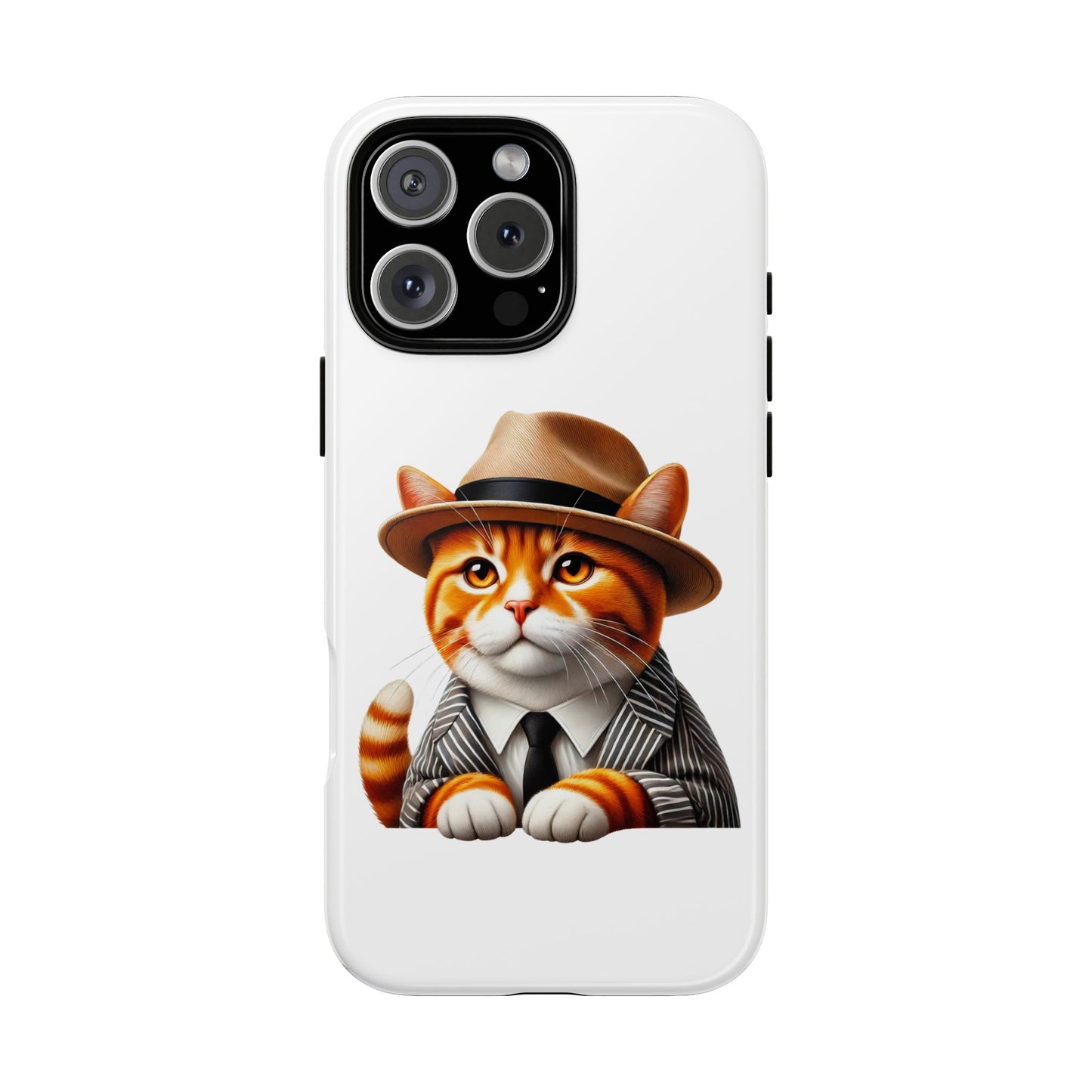 Tabby Cat Wearing a Fedora - Tough Phone Case