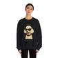 White Poodle Wearing Sunglasses - Adult Crewneck Sweatshirt