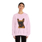 French Bulldog Wearing Sunglasses - Adult Crewneck Sweatshirt