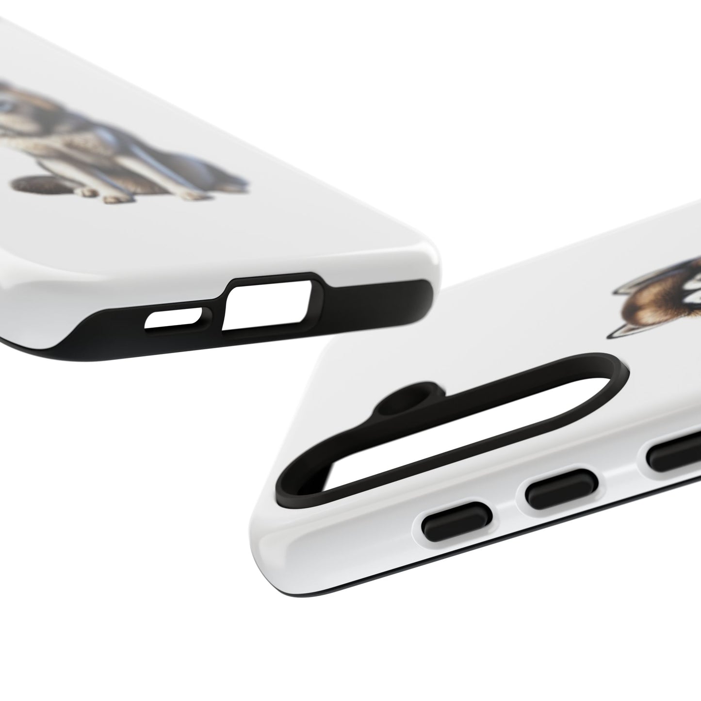 Husky Wearing a Fur Hunter Hat - Tough Phone Case