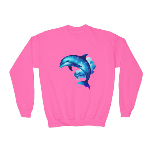 Neptune The Dolphin Youth Crewneck Sweatshirt - Comfy and Cute Style for Kids