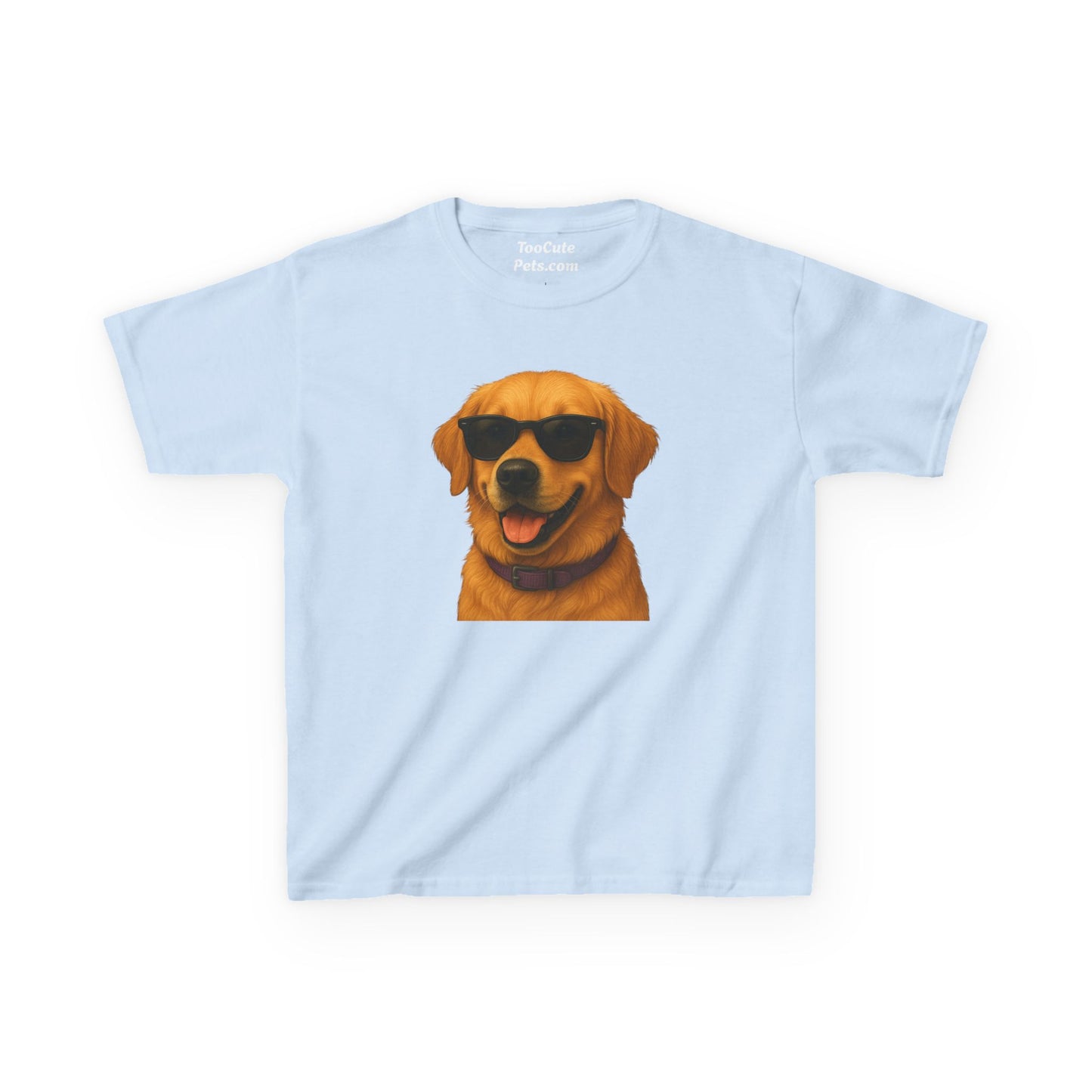 Golden Retriever Wearing Sunglasses - Kids Tee