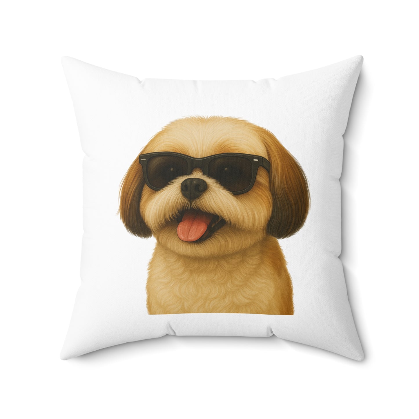 Shih Tzu Wearing Sunglasses - Throw Pillow