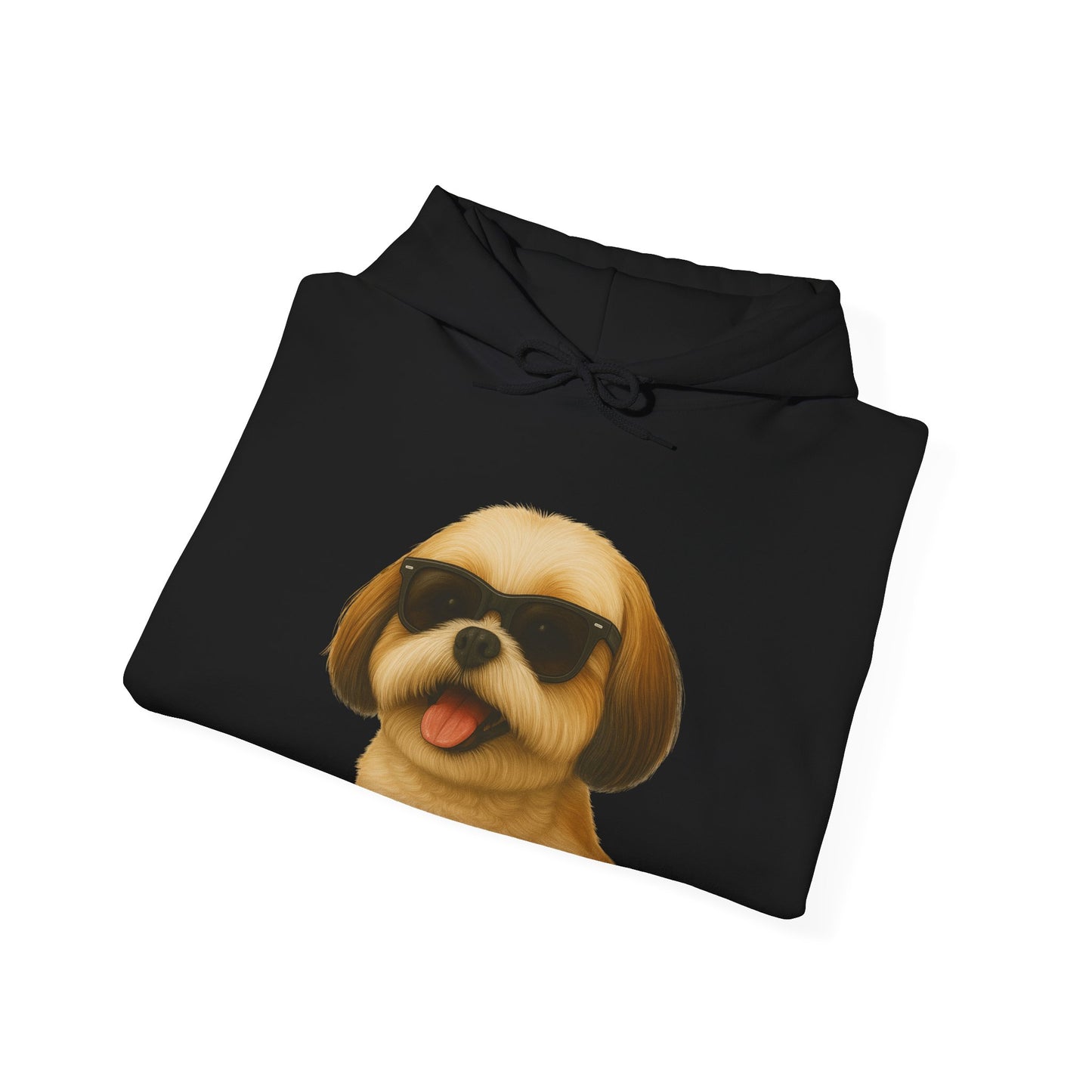 Shih Tzu Wearing Sunglasses - Adult Hoodie