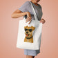 Miniature Schnauzer Wearing Sunglasses Cotton Tote Bag