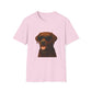 Brown Labrador Retriever Wearing Sunglasses - Adult T-Shirt