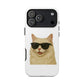 Cream Longhair Cat Wearing Sunglasses - Tough Phone Case