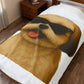 Shih Tzu Wearing Sunglasses - Sherpa Blanket