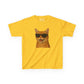 Domestic Shorthaired Orange Tabby Cat Wearing Sunglasses Kids Tee