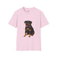 Dog Lover Unisex T-Shirt featuring Lab and Rottweiler Mix 'Pumpkin' by Too Cute Pets
