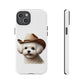 Maltese Wearing a Cowgirl Hat - Tough Phone Case