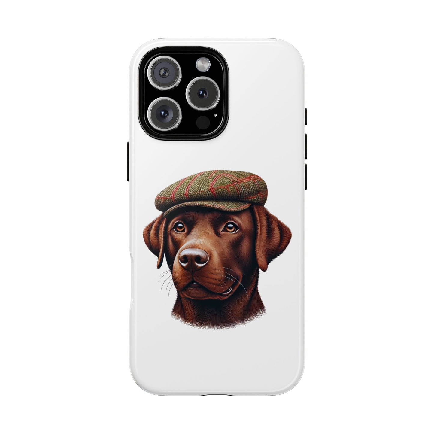 Labrador Wearing a Tweed Flat Cap - Tough Phone Case
