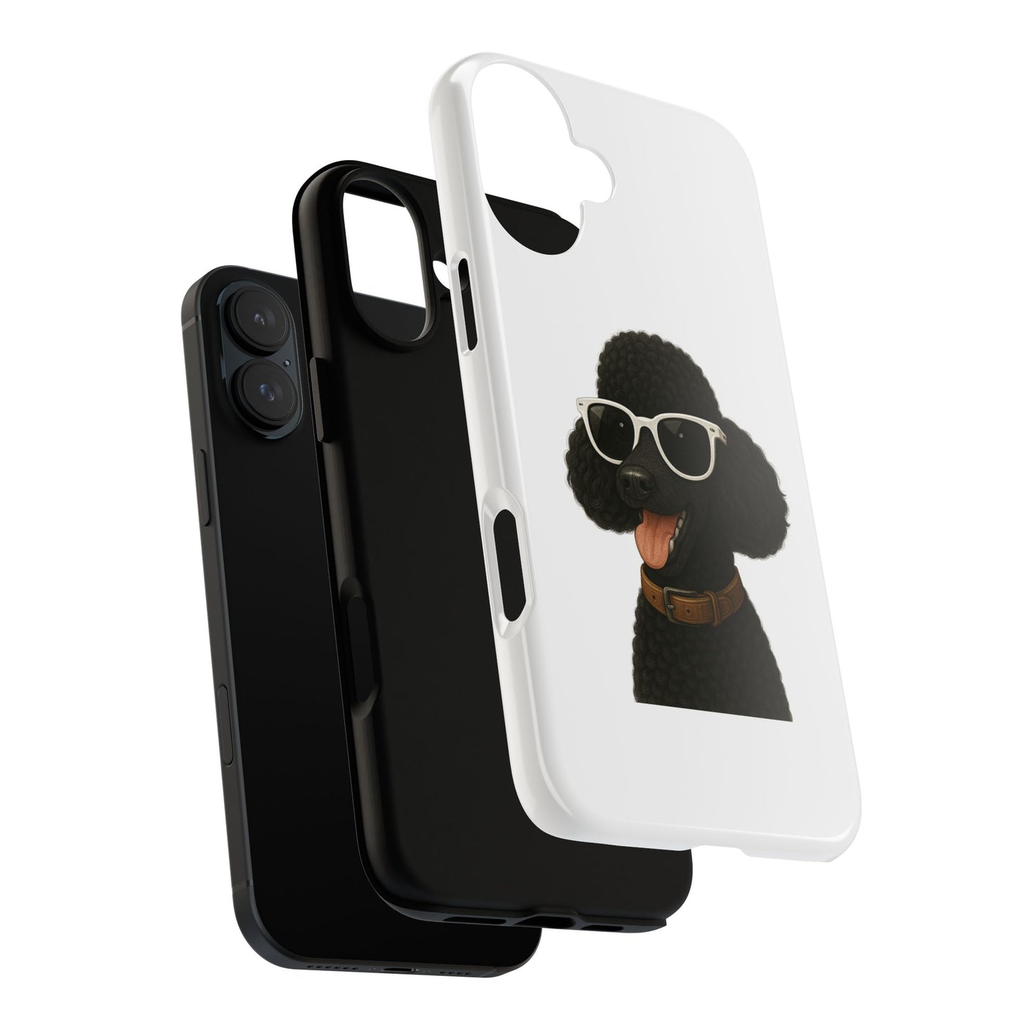 Black Poodle Wearing Sunglasses - Tough Phone Case