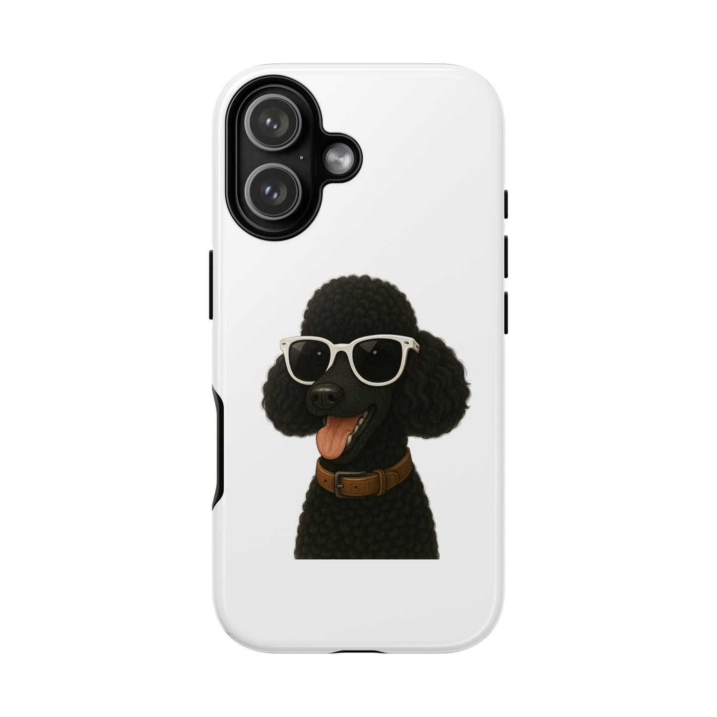 Black Poodle Wearing Sunglasses - Tough Phone Case