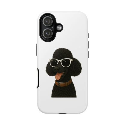 Black Poodle Wearing Sunglasses - Tough Phone Case