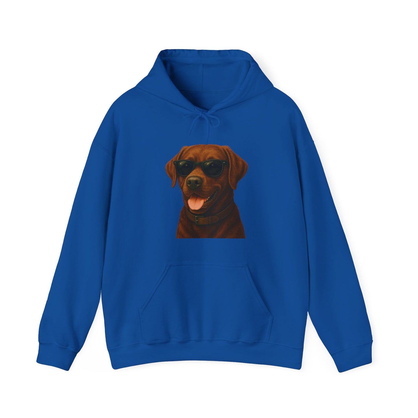 Brown Labrador Retriever Wearing Sunglasses - Adult Hoodie