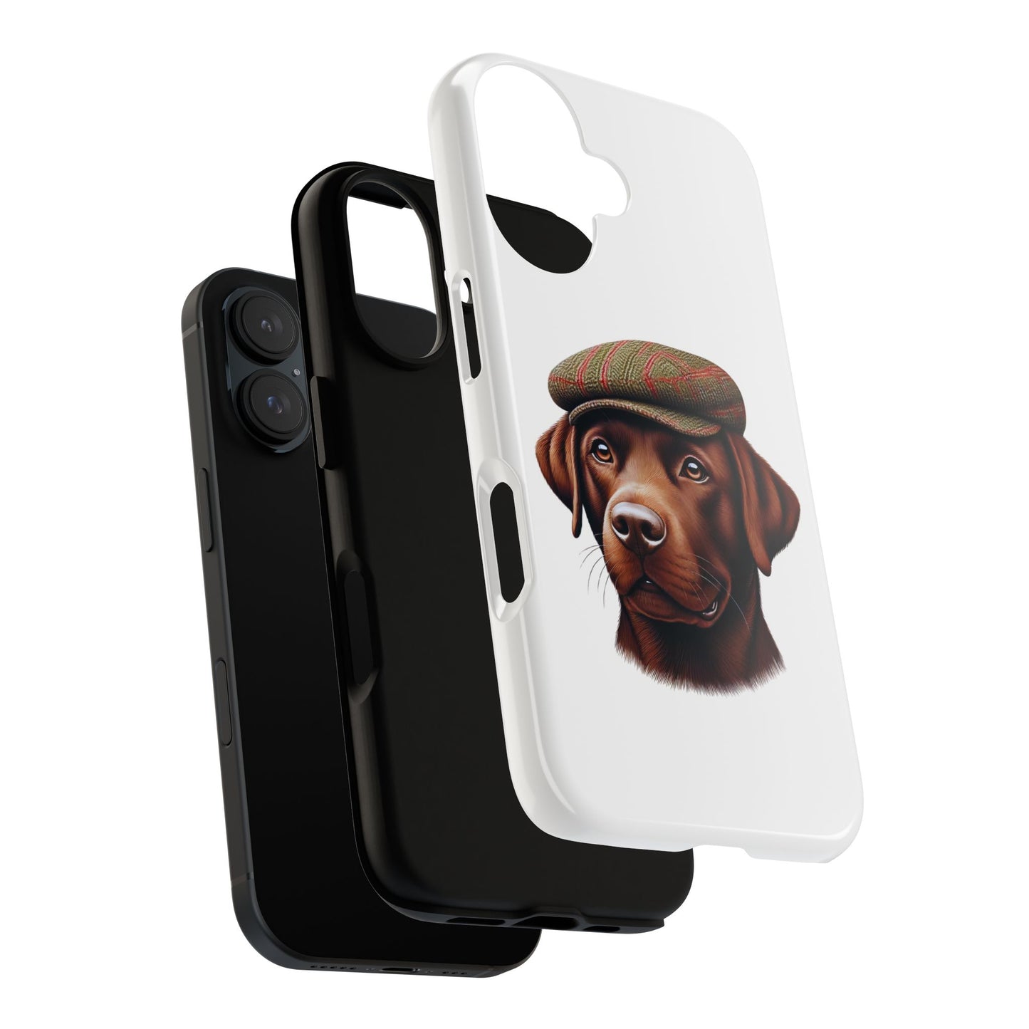 Labrador Wearing a Tweed Flat Cap - Tough Phone Case